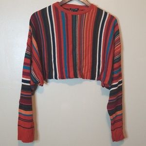 Nasty Gal Striped Crop Top Sweater